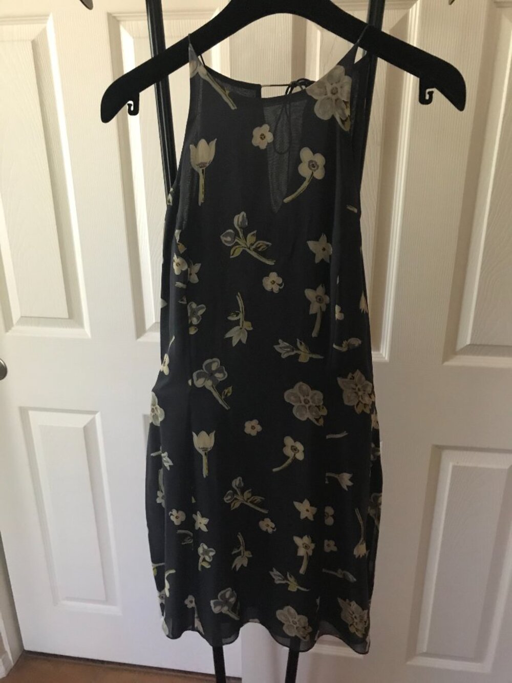 Vintage 1996 Et Vous 100% Silk Floral Halter Mini Dress Size M